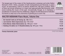 Walter Niemann (1876-1953): Klavierwerke Vol.1, CD