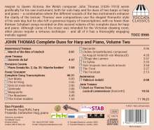 John Thomas (1826-1913): Sämtliche Duos für Harfe &amp; Klavier Vol.2, CD