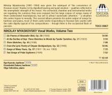 Nikolai Miaskowsky (1881-1950): Vokalwerke Vol.2, CD