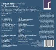 Samuel Barber (1910-1981): Sämtliche Lieder, 2 CDs