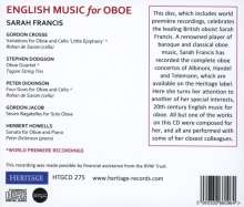 Sarah Francis - English Music for Oboe, CD