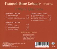 François René Gebauer, 3 Wind Quintets. Details zu Stücken und Zeiten. Milan Wind Quintet: verschiedene Musiker.