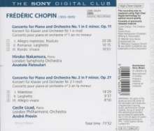 Frederic Chopin (1810-1849): Klavierkonzerte Nr.1 &amp; 2, CD