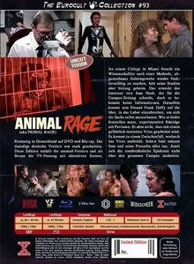 „ANIMAL RAGE (aka PRIMAL RAGE)“, Eurocult Collection #93. Uncut Version. Wissenschaftler in Miami mit gefährlichem Experiment.
