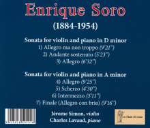 Enrique Soro (1884-1954): Violinsonaten d-moll &amp; a-moll, CD
