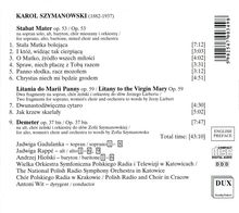 Karol Szymanowski (1882-1937): Stabat Mater op.53, CD