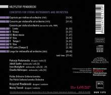 Krzysztof Penderecki (1933-2020): Konzerte für Streichinstrumente &amp; Orchester, CD