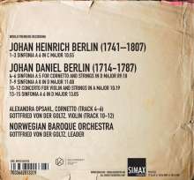 Johan Daniel Berlin (1714-1787): Sinfonias, CD