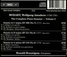Wolfgang Amadeus Mozart (1756-1791): Klaviersonaten Vol.3, CD