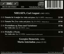 Carl Nielsen (1865-1931): Sonaten für Violine &amp; Klavier opp.9 &amp; 35, CD