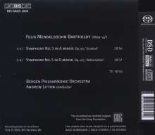 Felix Mendelssohn Bartholdy (1809-1847): Symphonien Nr.3 &amp; 5, Super Audio CD