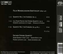 Felix Mendelssohn Bartholdy (1809-1847): Streichquartette Nr.2 &amp; 3, Super Audio CD