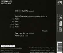 György Kurtag (geb. 1926): Kafka-Fragmente für Sopran &amp; Violine, Super Audio CD