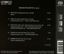 Jaakko Kuusisto (geb. 1974): Kammermusik "Glow", Super Audio CD