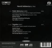 Henrik Hellstenius (geb. 1963): Konzert für Percussion, 6 Solo-Sänger &amp; Orchester "Public Behaviour", Super Audio CD