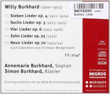 Willy Burkhard (1900-1955): Lieder nach Gedichten von Christian Morgenstern, CD