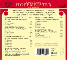 Franz Anton Hoffmeister (1754-1812): Notturni (Quintette) Nr.1,2,4-6, Super Audio CD