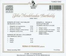 Felix Mendelssohn Bartholdy (1809-1847): Klaviersonaten Nr.1-3, CD