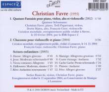 Christian Favre (geb. 1955): Quatuor-Fantaisie für Klavierquartett, CD