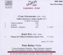 Karl Goldmark (1830-1915): Violinkonzert op.28, CD