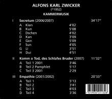 Alfons Karl Zwicker (geb. 1952): Kammermusik, CD