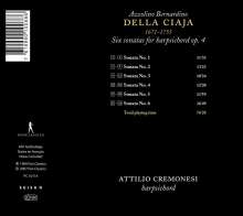 Azzolino Bernardino della Ciaja (1671-1755): Cembalosonaten op.4 Nr.1-6, CD