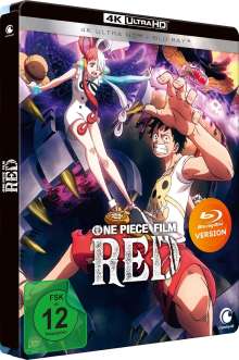One Piece - 14. Film: Red (Limited Edition) (Ultra HD Blu-ray &amp; Blu-ray im Steelbook), 1 Ultra HD Blu-ray und 1 Blu-ray Disc