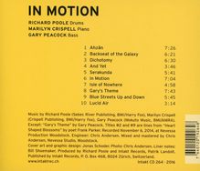 Richard Poole, Marilyn Crispell &amp; Gary Peacock: In Motion, CD
