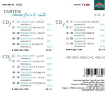 Giuseppe Tartini (1692-1770): Sonaten für Violine solo Vol.2, 3 CDs