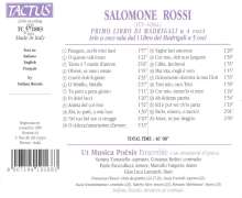 Salomone Rossi (1570-1630): Madrigali (1.Buch), CD