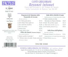 Canto Gregoriano - Resonet intonet, CD