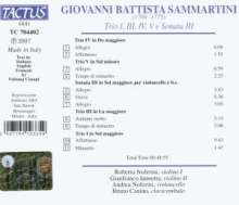 Giovanni Battista Sammartini (1701-1775): Trios Nr.1,3,4,5, CD
