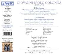 Giovanni Paolo Colonna (1637-1695): L'Assalonne (Oratorium), CD