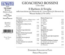 Gioacchino Rossini (1792-1868): Harmoniemusik zu "Der Barbier von Sevilla", CD