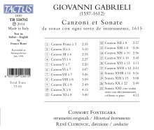 Giovanni Gabrieli (1557-1612): Canzoni &amp; Sonate, CD