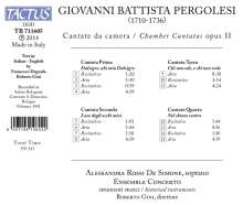 Giovanni Battista Pergolesi (1710-1736): Cantate da Camera Nr.1-4, CD