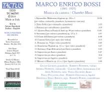 Marco Enrico Bossi (1861-1925): Kammermusik, CD