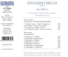 Edoardo Bruni (geb. 1975): Trio Ricorsivo für Klarinette, Cello &amp; Klavier, CD