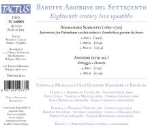 Alessandro Scarlatti (1660-1725): Intermezzi fra Palandrana e Zamberlucco, CD