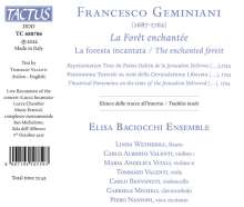 Francesco Geminiani (1687-1762): Concerti "La Foresta incantata", CD