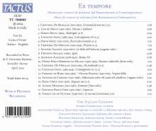 Ex Tempore - Musica per Consort di Dulciane dal Rinascimento al Contemporaneo, CD