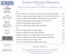Angelo Michele Besseghi (1670-1744): Sonate da camera op.1 Nr.1-12 für Violine,Viola da gamba,Cembalo (Laute/Gitarre), 2 CDs