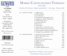 Mario Castelnuovo-Tedesco (1895-1968): Lieder &amp; Klavierwerke, CD