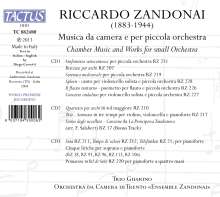 Riccardo Zandonai (1883-1944): Kammermusik &amp; Werke für kleines Orchester, 3 CDs