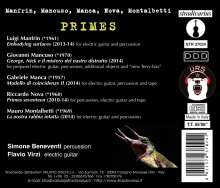 Flavio Virzi &amp; Simone Beneventi - Primes (Kammermusik für elektrische Gitarre &amp; Percussion), CD
