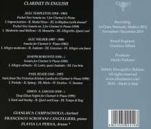 Gianluca Campagnolo - Clarinet in English, CD