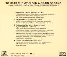 To Hear The World In A Grain Of Sand: Live At The Donaueschingen Festival 1985, CD