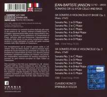 Jean-Baptiste-Aime Joseph Janson (1742-1803): Sonaten für Cello &amp; Bc op.1 Nr.1-6 &amp; op.2 Nr.1-6, 2 CDs