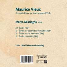 Maurice Vieux (1884-1951): Sämtliche Werke für Viola solo, 2 CDs