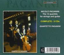 Niccolo Paganini (1782-1840): Gitarrenquartette Nr.1-15, 5 CDs